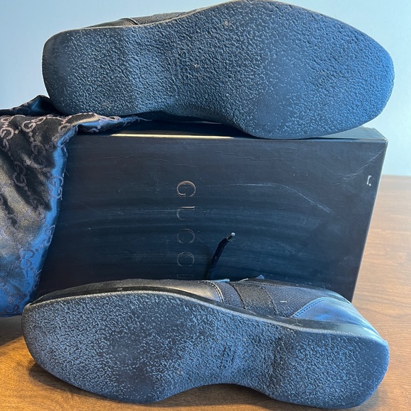 Gucci scarpa suola gomma limonge/Nashville/nastro nero SIZE 10+D. Black. - Picture 3 of 11